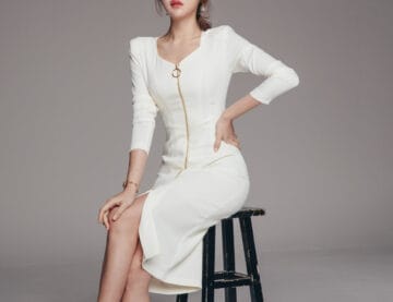 フルジップミディドレス