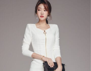 フルジップミディドレス