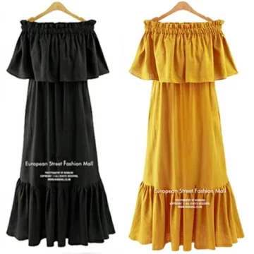 ラッフルオフショルワンピース